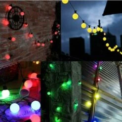 Lot De 10 Ampoules LED B22 2W ,ampoule écoénergétique Colorée Couleur,Ampoule De Noël,Ampoules Guirlande Rouge, Jaune, Bleu, Vert, Violet, (équivalent 20W) [Classe énergétique G] -Lemax Decor Magasin 100109826 3