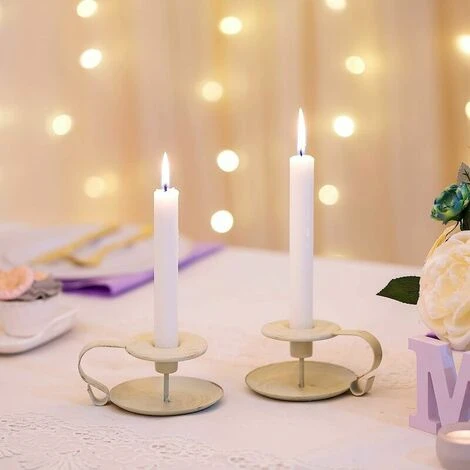 Rétro Bougeoirs En Fer Chamberstick, Bougeoir Conique Pour Tables, Chandelier Vintage Pour La Noël Halloween Fête Mariage À Manger Cadeau De Pendaison De Crémaillère-2 Pièces 5 Rétro Bougeoirs En Fer Chamberstick, Bougeoir Conique Pour Tables, Chandelier Vintage Pour La Noël Halloween Fête Mariage À Manger Cadeau De Pendaison De Crémaillère-2 Pièces – Image 3