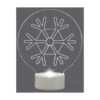 DÉCORATION DE NOËL LED FLOCON DE NEIGE POLARLITE LBA-51-008 TRANSPARENT 10.4 CM -Lemax Decor Magasin 14710234 1