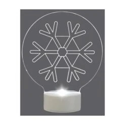DÉCORATION DE NOËL LED FLOCON DE NEIGE POLARLITE LBA-51-008 TRANSPARENT 10.4 CM