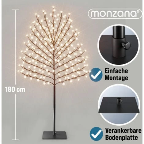 Arbre Lumineux LED Décoration Lumineuse Décoration De Noël Intérieur Extérieur IP44 M2 180 Cm - 200 LED 5 Arbre Lumineux LED Décoration Lumineuse Décoration De Noël Intérieur Extérieur IP44 M2 180 Cm - 200 LED – Image 3