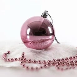 Lot De 66 Boules De Noël Décorations Pour Sapin En Plastique Robuste Décoration De Noël Intérieur Extérieur Rose -Lemax Decor Magasin 23917648 5