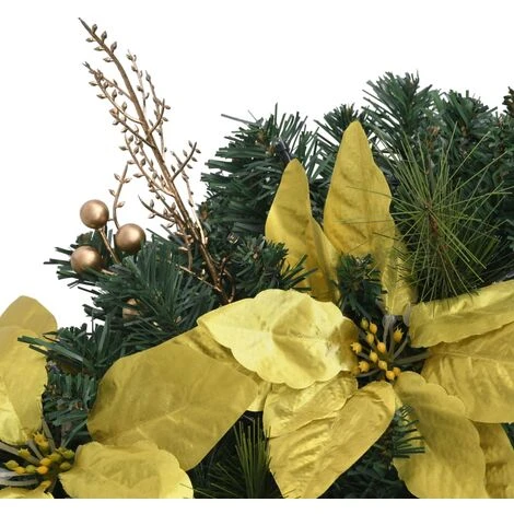 Couronne De Noël Avec Lumières LED Vert 60 Cm PVC VidaXL 6 Couronne De Noël Avec Lumières LED Vert 60 Cm PVC VidaXL – Image 4