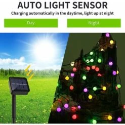 Guirlande Lumineuse Exterieur Lampe Solaire, 60 LED 10M Étanche IP65 Avec 8 Modes Eclairage D'Ambiance Jolies Décoration Lumière Pour Jardin Terrasse Clôture Cour Maison Fête Noël Multicolore (multi) 9 Guirlande Lumineuse Exterieur Lampe Solaire, 60 LED 10M Étanche IP65 Avec 8 Modes Eclairage D'Ambiance Jolies Décoration Lumière Pour Jardin Terrasse Clôture Cour Maison Fête Noël Multicolore (multi) -Lemax Decor Magasin 26551538 3