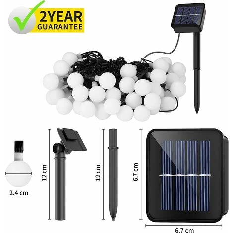 Guirlande Lumineuse Exterieur Lampe Solaire, 60 LED 10M Étanche IP65 Avec 8 Modes Eclairage D'Ambiance Jolies Décoration Lumière Pour Jardin Terrasse Clôture Cour Maison Fête Noël Multicolore (multi) 7 Guirlande Lumineuse Exterieur Lampe Solaire, 60 LED 10M Étanche IP65 Avec 8 Modes Eclairage D'Ambiance Jolies Décoration Lumière Pour Jardin Terrasse Clôture Cour Maison Fête Noël Multicolore (multi) – Image 5
