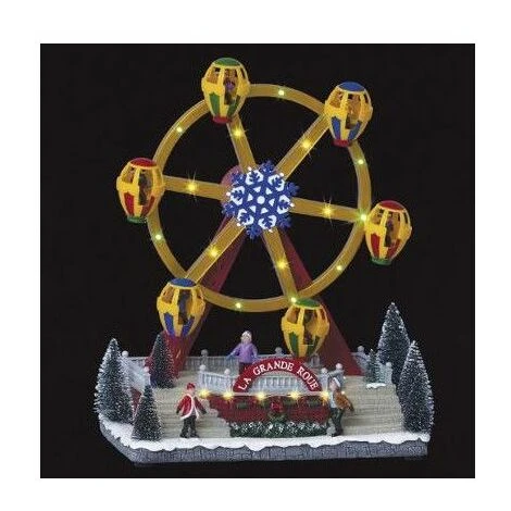 Village De Noël - L 28,5 Cm X L 21 Cm - Grande Roue - Livraison Gratuite 3 Village De Noël - L 28,5 Cm X L 21 Cm - Grande Roue - Livraison Gratuite