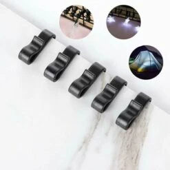 LITZEE 100 Pièces Crochets De Gouttière En Plastique Crochet De Lumière De Noël Crochets à Pince En Forme S Pour La Fête Des Guirlandes De Décoration De Toit De Cour (Noir) -Lemax Decor Magasin 35463023 4