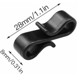 LITZEE 100 Pièces Crochets De Gouttière En Plastique Crochet De Lumière De Noël Crochets à Pince En Forme S Pour La Fête Des Guirlandes De Décoration De Toit De Cour (Noir) -Lemax Decor Magasin 35463023 5