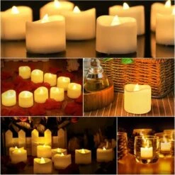 Bougies LED Flamme Vacillante Lumière 24 Pcs,Bougies électriques Bougies De Noël Pour Noël, Arbre De Noël, Pâques -Lemax Decor Magasin 36515976 5