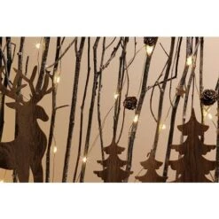 Village De Noël, Scène De Noël Lumineuse LED Lumière Blanche Chaude, Cerfs Dans La Forêt, 37 Cm X 5,5 X 18 H.Paysage De Noël. 8 Village De Noël, Scène De Noël Lumineuse LED Lumière Blanche Chaude, Cerfs Dans La Forêt, 37 Cm X 5,5 X 18 H.Paysage De Noël. -Lemax Decor Magasin 39428737 3