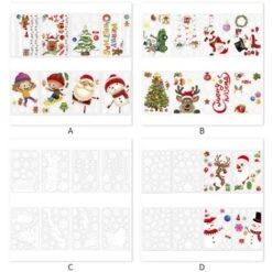 Décoration De Noël Couleur Autocollants De Fenêtre De Noël Autocollants Muraux Flocon De Neige Blanc Habillage De Vitrine Autocollants De Fenêtre Statiques Sans Couture (type C) -Lemax Decor Magasin 40296203 3