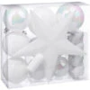 Kit De Décoration Pour Sapin De Noël Blanc 20 Cm