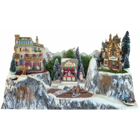 Base Village De Noël Avec Montagne Et Plateaux à Décorer - 50 X 38 Cm - My Village 4 Base Village De Noël Avec Montagne Et Plateaux à Décorer - 50 X 38 Cm - My Village – Image 2