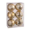 Set De 6 Boules De Noël Dorées étoiles - 10cm -Lemax Decor Magasin 42279037 1