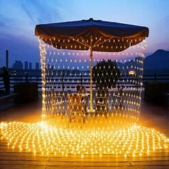 Guirlande Lumineuses Filet,192 LED Filet Lumineux 3M X 2M 8 Modes énergie étanche,Dimmable Pour Chambre Noël Mariage Soirée Maison Jardin,Blanc Chaud GrooFoo -Lemax Decor Magasin 42693616 3