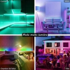 Ruban LED 20M Wifi - Bande 5050 RGB Compatible Avec Alexa/Google Home - Synchroniser Avec Rythme De Musique Pour Noël Et Fête -Lemax Decor Magasin 54404228 4