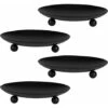 Bougeoirs Détenteur, Chandelier Vintage En Fer Forge Plateau Retro Candélabres, Support De Bougie De Pilier Decoration De Table Pour LED Et Cire, Spa, Mariages, Fête, Noël, Halloween (4 Pièces) -Lemax Decor Magasin 55147310 1