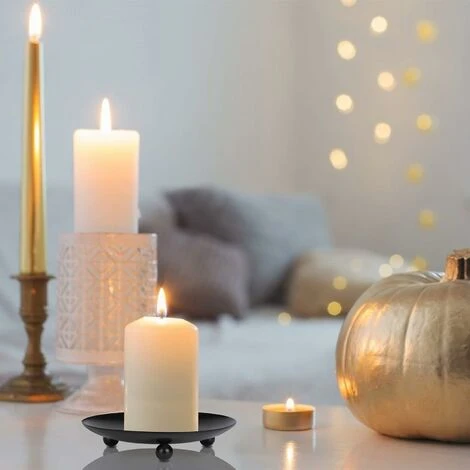 Bougeoirs Détenteur, Chandelier Vintage En Fer Forge Plateau Retro Candélabres, Support De Bougie De Pilier Decoration De Table Pour LED Et Cire, Spa, Mariages, Fête, Noël, Halloween (4 Pièces) 7 Bougeoirs Détenteur, Chandelier Vintage En Fer Forge Plateau Retro Candélabres, Support De Bougie De Pilier Decoration De Table Pour LED Et Cire, Spa, Mariages, Fête, Noël, Halloween (4 Pièces) – Image 5