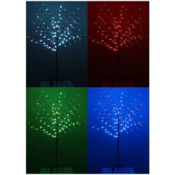 Arbre Lumineux Noël 1M60 RGB Avec Télécommande IP44, 8 Modes - -Lemax Decor Magasin 56328373 5