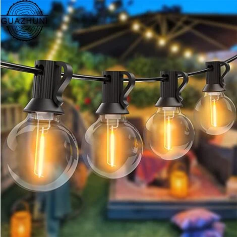 Guirlande Lumineuse Extérieure,15M Guirlande Guinguette LED G40 Ampoules 25+1 Rechange,Guirlande Exterieur Étanche,Guirlande Decorative Raccordable Pour Jardin,Fête,Soirée,Terrasse,Noël,Blanc Chaud 3 Guirlande Lumineuse Extérieure,15M Guirlande Guinguette LED G40 Ampoules 25+1 Rechange,Guirlande Exterieur Étanche,Guirlande Decorative Raccordable Pour Jardin,Fête,Soirée,Terrasse,Noël,Blanc Chaud