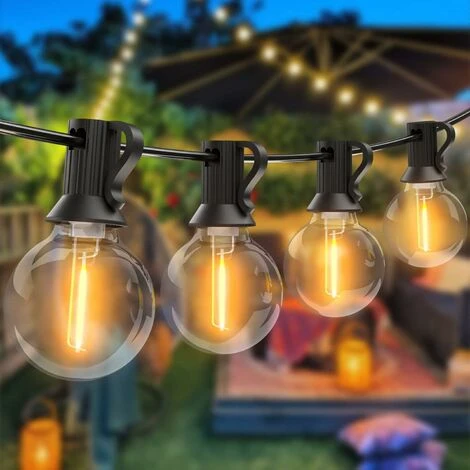 Guirlande Lumineuse D'extérieur, 15M LED Colorées, étanche, Peut être Connectée à Des Guirlandes Décoratives, Convient Pour Le Jardin, La Fête, Le Gala, La Terrasse, Noël, Blanc Chaud 3 Guirlande Lumineuse D'extérieur, 15M LED Colorées, étanche, Peut être Connectée à Des Guirlandes Décoratives, Convient Pour Le Jardin, La Fête, Le Gala, La Terrasse, Noël, Blanc Chaud