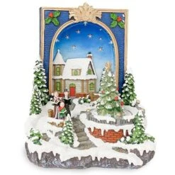 361021 Livre Arbre De Noël Lumières Sons Mouvement 19x15x21 Cm