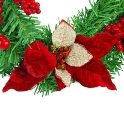 Couronne De Porte De Noël Ronde De 35 Cm Avec Décorations Rouges 9 Couronne De Porte De Noël Ronde De 35 Cm Avec Décorations Rouges -Lemax Decor Magasin 59189179 3