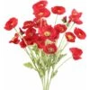 ZOLGINAH 6PCS Fleur Artificielle Rouge Coquelicot Bouquet Fleur Artificielle En Soie Pour Déco Fête De Noël Vase Maison Table Hiver-60cm -Lemax Decor Magasin 59346300 1