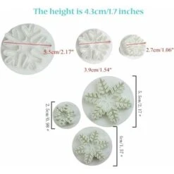 Déstockage Flocon De Neige Gâteau Modelage Outils Plastique Emporte-Pièces Flocon De Neige Blanc Emporte-Pièces Flocons De Neige Noël Décoration De Gâteau Pâtisserie Tampons En Pâte De Modelage Outil 9 Déstockage Flocon De Neige Gâteau Modelage Outils Plastique Emporte-Pièces Flocon De Neige Blanc Emporte-Pièces Flocons De Neige Noël Décoration De Gâteau Pâtisserie Tampons En Pâte De Modelage Outil -Lemax Decor Magasin 60000282 3