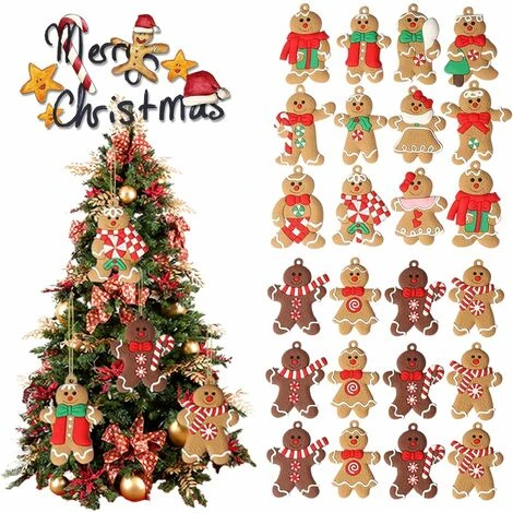 Déstockage 12pcs Ornements D'arbre De Noël Ornements Traditionnels D'arbre De Noël D'homme De Pain D'épice (homme En Pain D'épice A) 7 Déstockage 12pcs Ornements D'arbre De Noël Ornements Traditionnels D'arbre De Noël D'homme De Pain D'épice (homme En Pain D'épice A) – Image 5