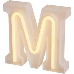 Veilleuse Lettres Lumineuses Au Néon, Décoration Murale/décoration De Table Pour Bar à La Maison, Noël, Fête D'anniversaire, Mots De La Saint-Valentin - Lettres Blanches Chaudes (M)