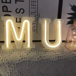 Veilleuse Lettres Lumineuses Au Néon, Décoration Murale/décoration De Table Pour Bar à La Maison, Noël, Fête D'anniversaire, Mots De La Saint-Valentin - Lettres Blanches Chaudes (M) 9 Veilleuse Lettres Lumineuses Au Néon, Décoration Murale/décoration De Table Pour Bar à La Maison, Noël, Fête D'anniversaire, Mots De La Saint-Valentin - Lettres Blanches Chaudes (M) -Lemax Decor Magasin 61240186 3