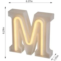 Veilleuse Lettres Lumineuses Au Néon, Décoration Murale/décoration De Table Pour Bar à La Maison, Noël, Fête D'anniversaire, Mots De La Saint-Valentin - Lettres Blanches Chaudes (M) 11 Veilleuse Lettres Lumineuses Au Néon, Décoration Murale/décoration De Table Pour Bar à La Maison, Noël, Fête D'anniversaire, Mots De La Saint-Valentin - Lettres Blanches Chaudes (M) -Lemax Decor Magasin 61240186 5