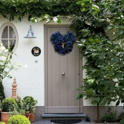 Guirlande De Simulation D'automne 35x35cm En Rotin Automne Couronne De Porte Artificielle,Halloween Noël Pâques Thanksgiving Day Intérieur Extérieur Décoration Suspendue Décoration(A16) -Lemax Decor Magasin 63799831 3