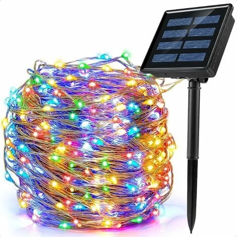 Guirlande Lumineuse Solaire Extérieur, 200 LED 8 Modes 22M Décoration Lumineuse Solaire Noël IP65 Imperméable Lampe Solaire Exterieur Pour Jardin,Balcon,Terrasse, Mariage,Fête (Multicolore) 3 Guirlande Lumineuse Solaire Extérieur, 200 LED 8 Modes 22M Décoration Lumineuse Solaire Noël IP65 Imperméable Lampe Solaire Exterieur Pour Jardin,Balcon,Terrasse, Mariage,Fête (Multicolore)