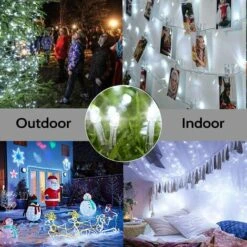 Guirlande Lumineuse Noël Avec Télécommande, 20m 200 LED Guirlande Extérieure Blanche Pour Décoration De Noël, Chambre, Vitrine, Jardin, Mariage -Lemax Decor Magasin 67310494 4