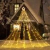 Rideau Lumineux Noël Extérieur - 10.8M 432 LED Guirlande Lumineuse électrique Avec Télécommande, 8 Modes D'éclairage, IP44 étanche, Décoration Noël Extérieur Fenêtre Balcon (Multicolore) -Lemax Decor Magasin 67310503 1