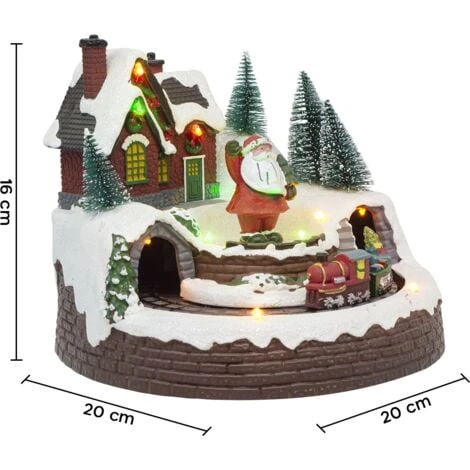 Village De Noël 361034 Carrousel De Noël Lumières Sons Mouvement 20x20x16cm 4 Village De Noël 361034 Carrousel De Noël Lumières Sons Mouvement 20x20x16cm – Image 2