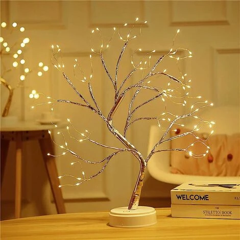 Lumière De Table Pour Arbre Bonsaï 108 LED Lumière Artificielle Pour Arbre De Noël Miniature Fonctionnant Sur Batterie/USB Branches Réglables Pour La Décoration Des Vacances à La Maison (blanc Chaud) 3 Lumière De Table Pour Arbre Bonsaï 108 LED Lumière Artificielle Pour Arbre De Noël Miniature Fonctionnant Sur Batterie/USB Branches Réglables Pour La Décoration Des Vacances à La Maison (blanc Chaud)