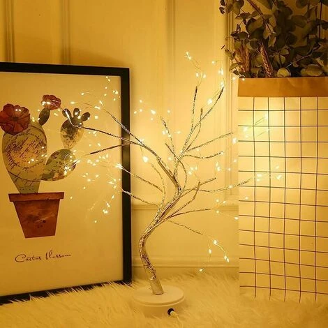 Lumière De Table Pour Arbre Bonsaï 108 LED Lumière Artificielle Pour Arbre De Noël Miniature Fonctionnant Sur Batterie/USB Branches Réglables Pour La Décoration Des Vacances à La Maison (blanc Chaud) 4 Lumière De Table Pour Arbre Bonsaï 108 LED Lumière Artificielle Pour Arbre De Noël Miniature Fonctionnant Sur Batterie/USB Branches Réglables Pour La Décoration Des Vacances à La Maison (blanc Chaud) – Image 2
