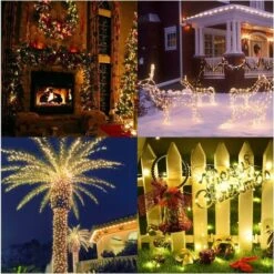 Déstockage Guirlande Lumineuse Chambre [Lot De 2] 10M 100LED Mini Guirlande LED A Pile Intérieur Et Extérieur Décoration Lumière Fairy Lights Pour Chambre Noël Mariage Soirée Maison Jardin (Jaune Cha -Lemax Decor Magasin 69254678 4