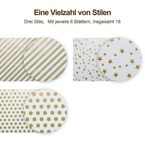 EINFEBEN Papier Cadeau 18 Rouleaux 50 X 70 Cm Rouleau Cadeau Papier De Noël Motif Bronzant Noël 18 Rouleaux Pour Toutes Occasions 4 EINFEBEN Papier Cadeau 18 Rouleaux 50 X 70 Cm Rouleau Cadeau Papier De Noël Motif Bronzant Noël 18 Rouleaux Pour Toutes Occasions – Image 2