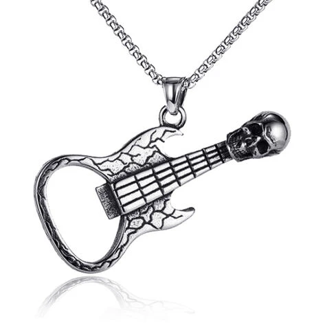 Ouvre-bière De Guitare De Crâne De Cadeau De Bière Rétro Des Hommes, Cadeau De Noël D'anniversaire Halloween 3 Ouvre-bière De Guitare De Crâne De Cadeau De Bière Rétro Des Hommes, Cadeau De Noël D'anniversaire Halloween