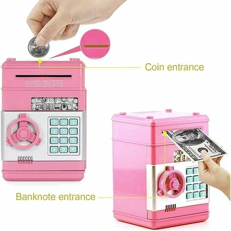 Boîte à Monnaie électronique Avec Mot De Passe, Mini Coffre-fort ATM Pour Enfants, Cadeau D'anniversaire De Noël Pour Garçons Et Filles 4 Boîte à Monnaie électronique Avec Mot De Passe, Mini Coffre-fort ATM Pour Enfants, Cadeau D'anniversaire De Noël Pour Garçons Et Filles – Image 3