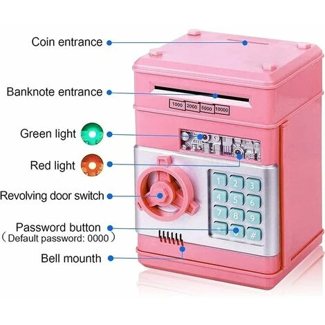 Boîte à Monnaie électronique Avec Mot De Passe, Mini Coffre-fort ATM Pour Enfants, Cadeau D'anniversaire De Noël Pour Garçons Et Filles 5 Boîte à Monnaie électronique Avec Mot De Passe, Mini Coffre-fort ATM Pour Enfants, Cadeau D'anniversaire De Noël Pour Garçons Et Filles – Image 4
