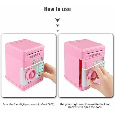 Boîte à Monnaie électronique Avec Mot De Passe, Mini Coffre-fort ATM Pour Enfants, Cadeau D'anniversaire De Noël Pour Garçons Et Filles 6 Boîte à Monnaie électronique Avec Mot De Passe, Mini Coffre-fort ATM Pour Enfants, Cadeau D'anniversaire De Noël Pour Garçons Et Filles – Image 5
