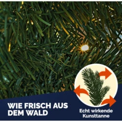 Guirlande De Noël Lumineuse Décoration En Sapin Artificiel Avec Lumières Blanc Chaud Pour Porte Fenêtre Balustrade-5m 100 LEDs (en) -Lemax Decor Magasin 71588334 5