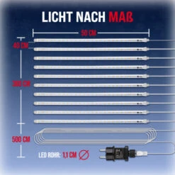 Guirlande Lumineuse LED 8,6 M 480 LED Effet Pluie De Météorites Gouttes Diamants Stalactite IP 44 Intérieur Extérieur Noël - Modèle Au Choix-Blanc -Lemax Decor Magasin 71588348 3