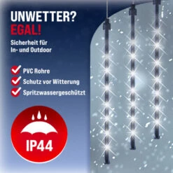 Guirlande Lumineuse LED 8,6 M 480 LED Effet Pluie De Météorites Gouttes Diamants Stalactite IP 44 Intérieur Extérieur Noël - Modèle Au Choix-Blanc -Lemax Decor Magasin 71588348 4