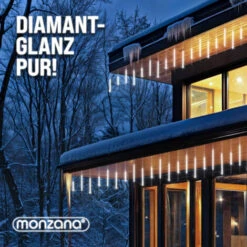 Guirlande Lumineuse LED 8,6 M 480 LED Effet Pluie De Météorites Gouttes Diamants Stalactite IP 44 Intérieur Extérieur Noël - Modèle Au Choix-Blanc -Lemax Decor Magasin 71588348 5